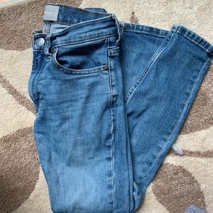 Everlane Midrise Skinny Ankle Jeans, Mid Blue